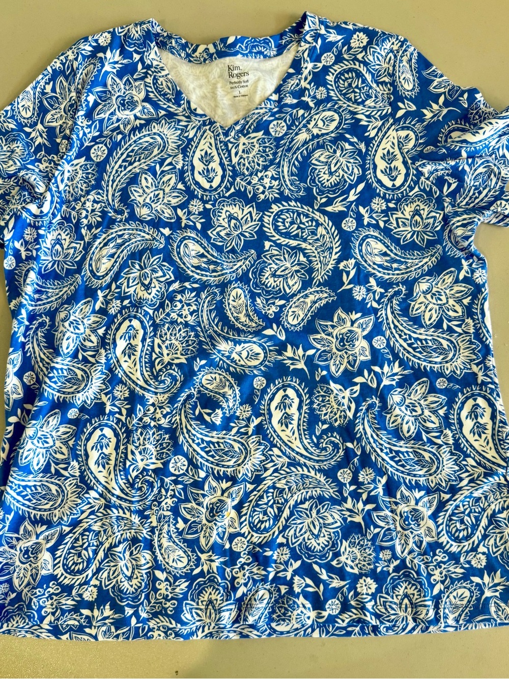 Lot of 3 Kim Rogers cotton shirts size Large Perfectly Soft short sleeve - Picture 5 of 10